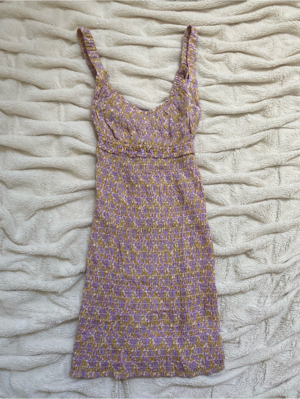 NWT Intimately Free People Juniper smocked bodycon slip dress floral Sz S - Picture 2 of 8